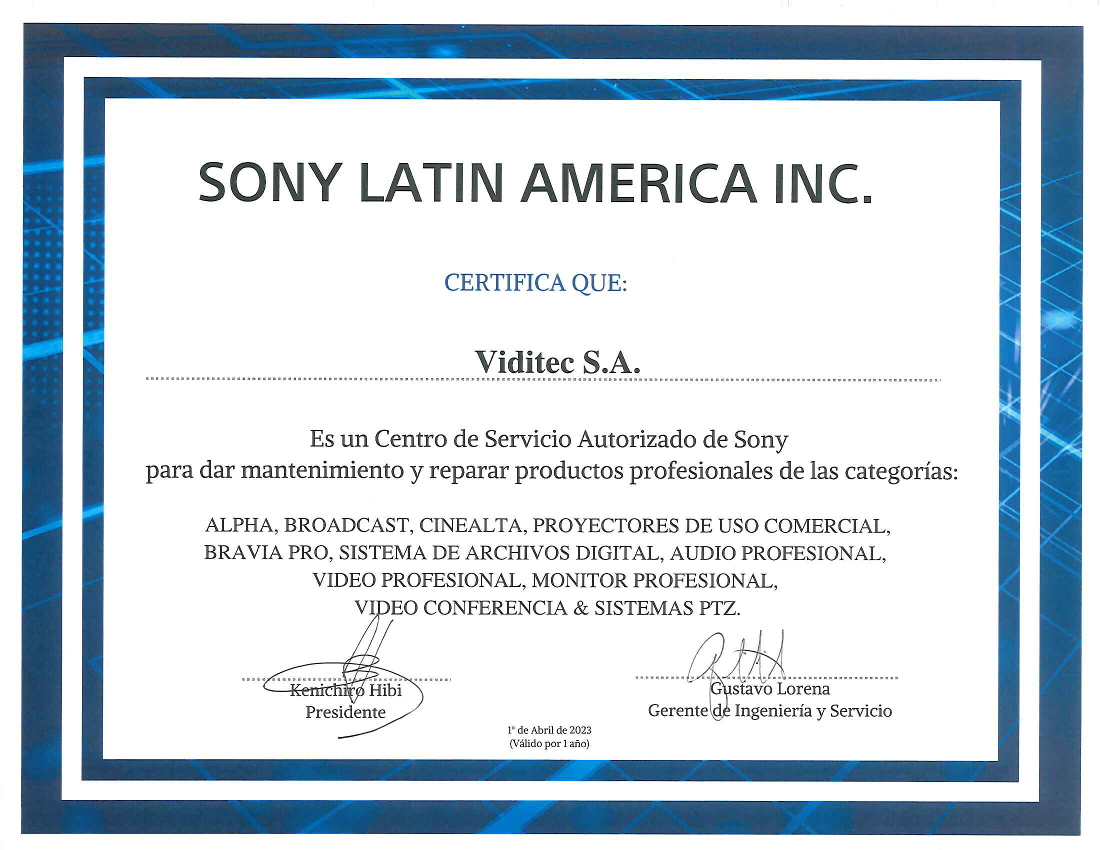 SONY-Certificado-Centro-Autorizado